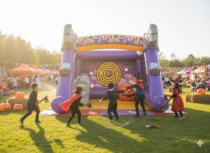 ハロウィーンの斧投げゲーム