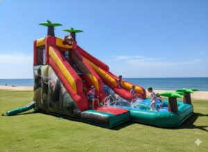 恐竜のウォータースライダー