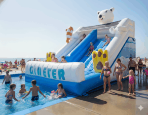 シロクマのウォータースライダー