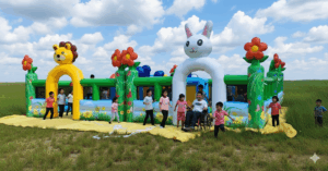 ユニバーサルデザインのエア遊具